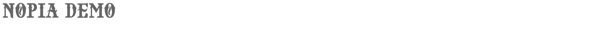Sample characters Nopia Font